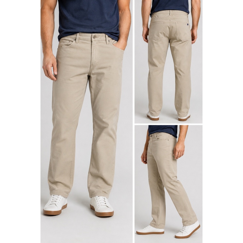 Stitch's Britches Stretch Chino Pants Straight Leg Beige 42x30 Men